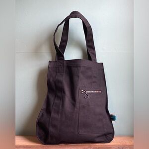 Gap Black Cotton Canvas Tote Bag